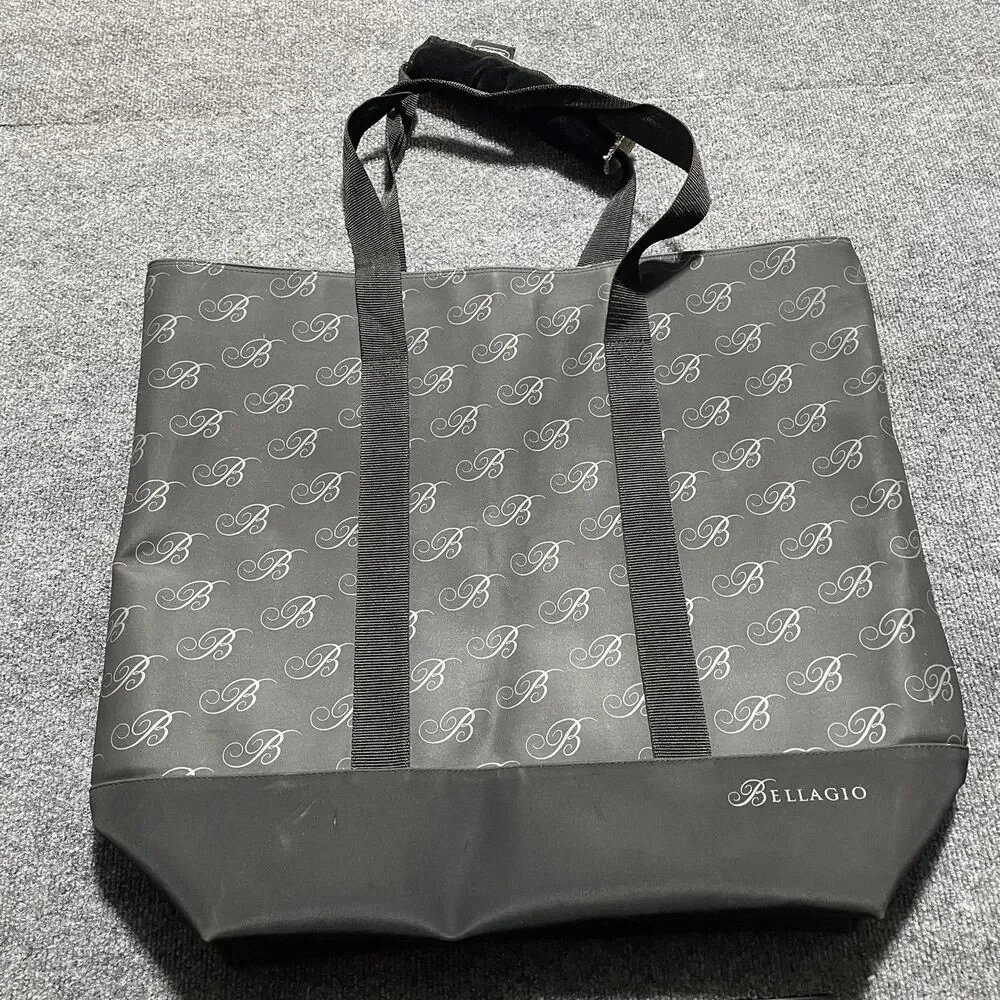 Bellagio Tote Bag Black Monogram B Pattern Samsonite Handle Travel Shopper Large